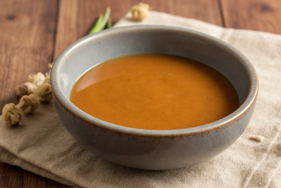 Sesame ginger sauce being poured over grilled salmon