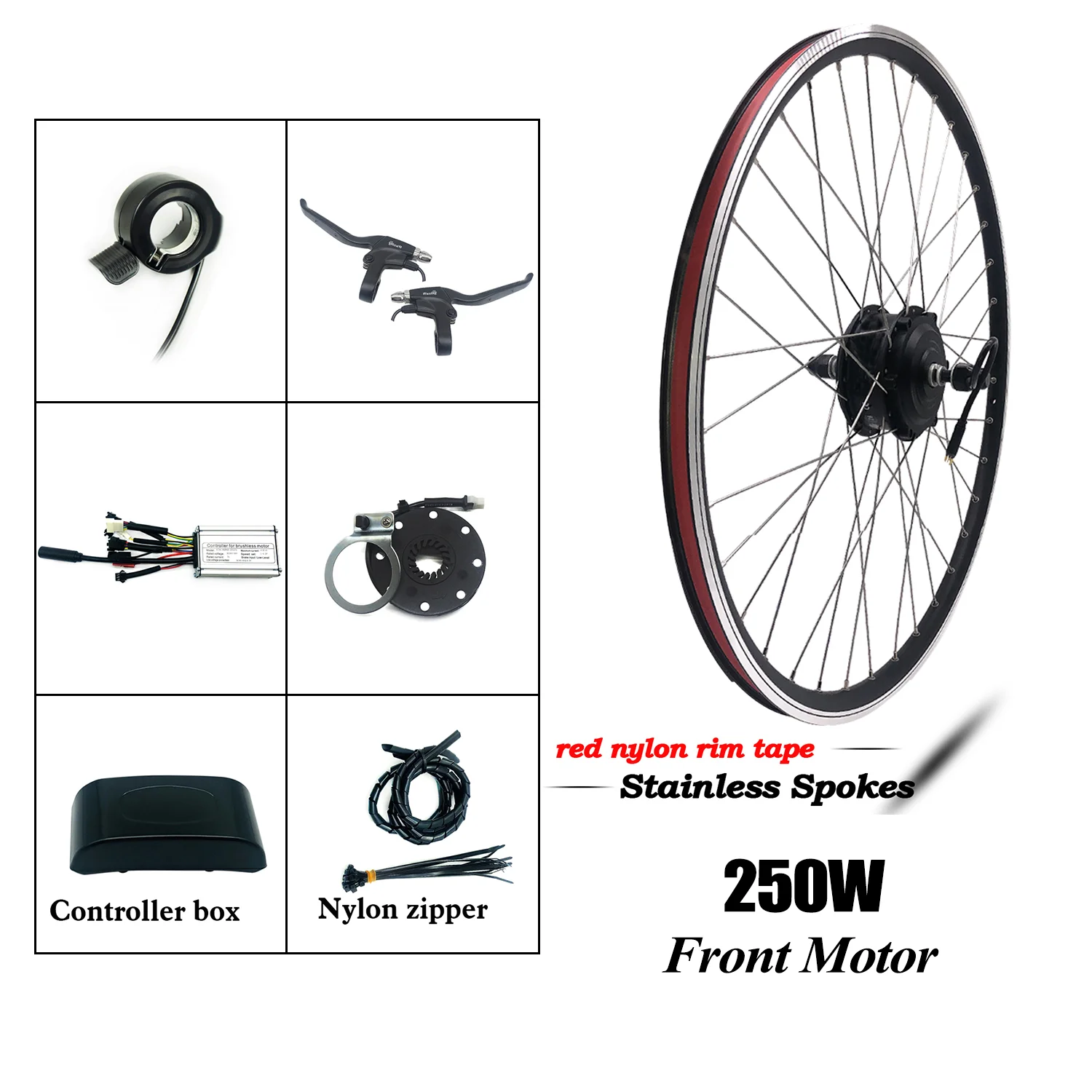 

Greenpedel e bike china 36v 250w 20 inch front wheel electric bike conversion kit