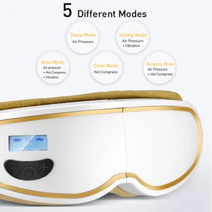 Hot Sale Intelligent Rechargeable Music Vibrating Heating Eye Massage Device With Air Pressure