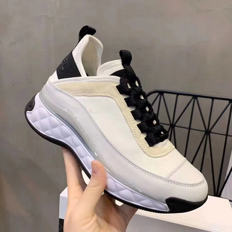 

1:1 Original Branded Logo Luxury Brand Channel Comfortable Thick Air Custion Buffer Sole Color Matching Women's Shoes