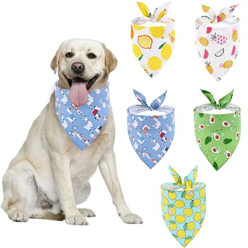 

Fruits Soft Cotton Summer Bandanas Dog Scarf Collar Pet Dog Bandana