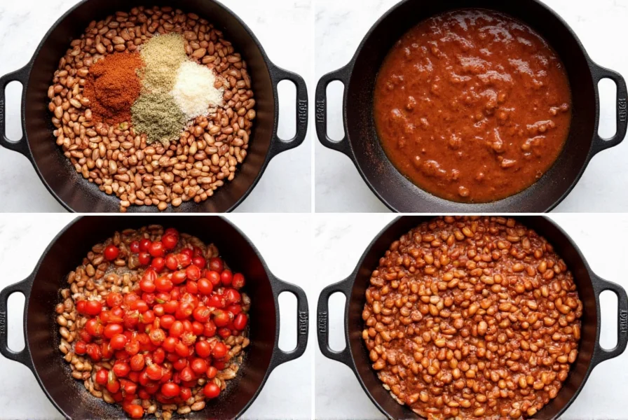 Chili Bohnen mit Tomaten und Gewürzen