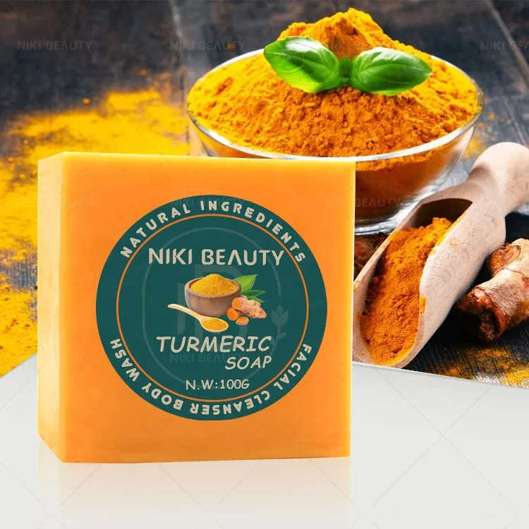 

Wholesale Private Label Handmade Natural Organic Vegan Face Lightening Skin Care Whitening Bleaching Anti Acne Bar Tumeric Soap, Orange/customized