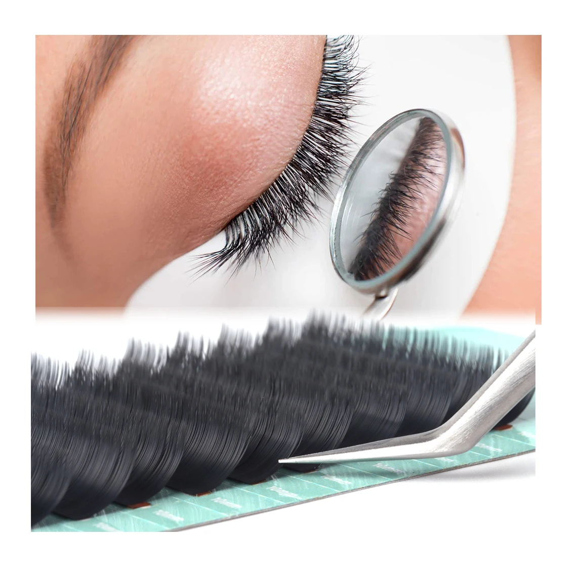 

Cashmere Soft Mink Volume Eyelash Extension Russian Fluffy Volume Siberian Lash Extension Trays