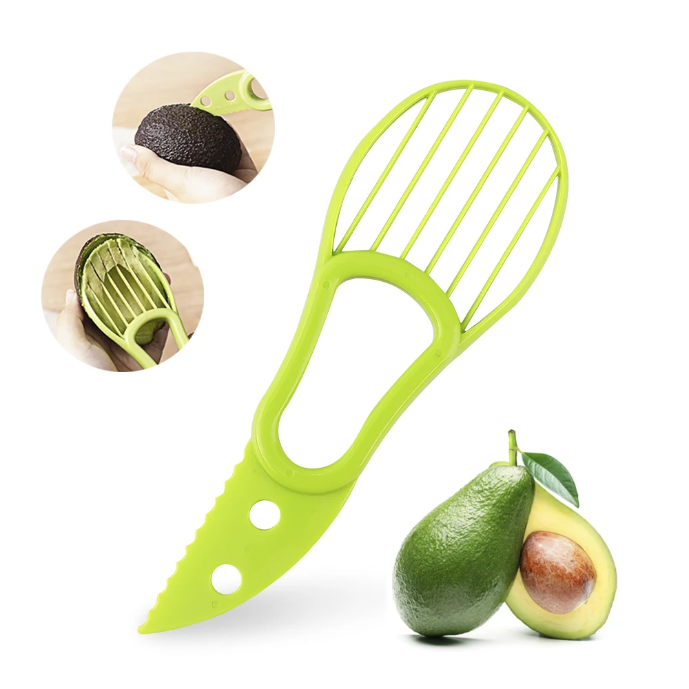 

Unique Kitchen Gadgets Avocado Peeler Skinner and Corer Cutter Multi-functional 3-in-1 Avocado Slicer Tool