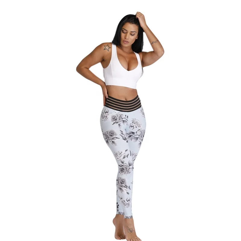 

Wholesale sports appeal printed tight gym wear for woman, As picture