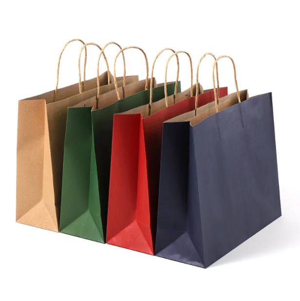 

Popular kraft paper bag Shopping bags Customized bag