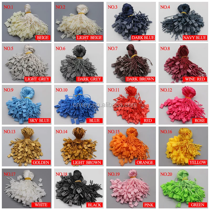 

Exquisite colorful clothing String buckle String seal Tag cord Hang tag sling for Garment, Many colors