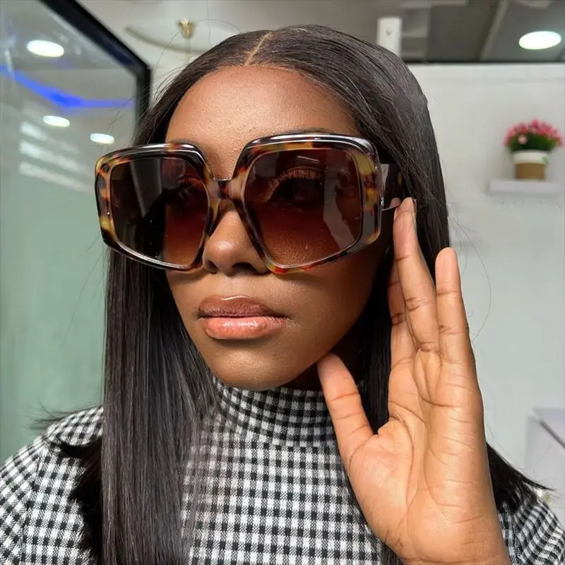 

2839 Fashion Oversized Sunglasses Women Luxury Designer polygon Sunglasses Trendy shades Gafas De Sol Uv400