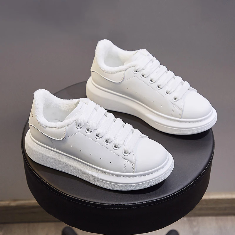 

Wholesale leather thick cotton chunky Sneakers for women and ladies