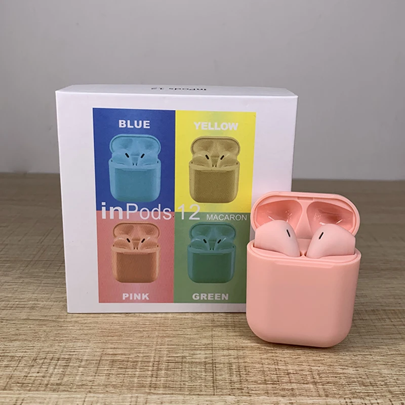 

High quality Colorful Wireless Earphone I12 Tws Simple Macaron Tws Inpods 12 Inpod I12 Tws