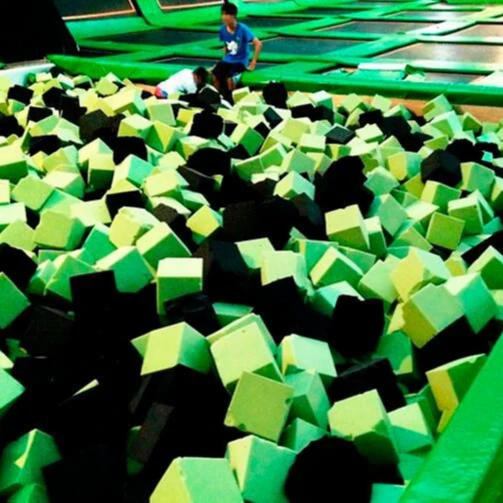 

Trampoline park foam pit high density foam cubes, Yellow or customized