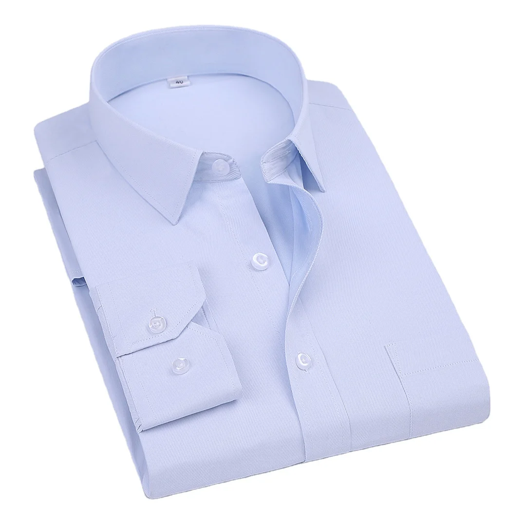 

2021 autumn new casual men's shirt solid color long-sleeved formal business style slim men's shirt, Picture color
