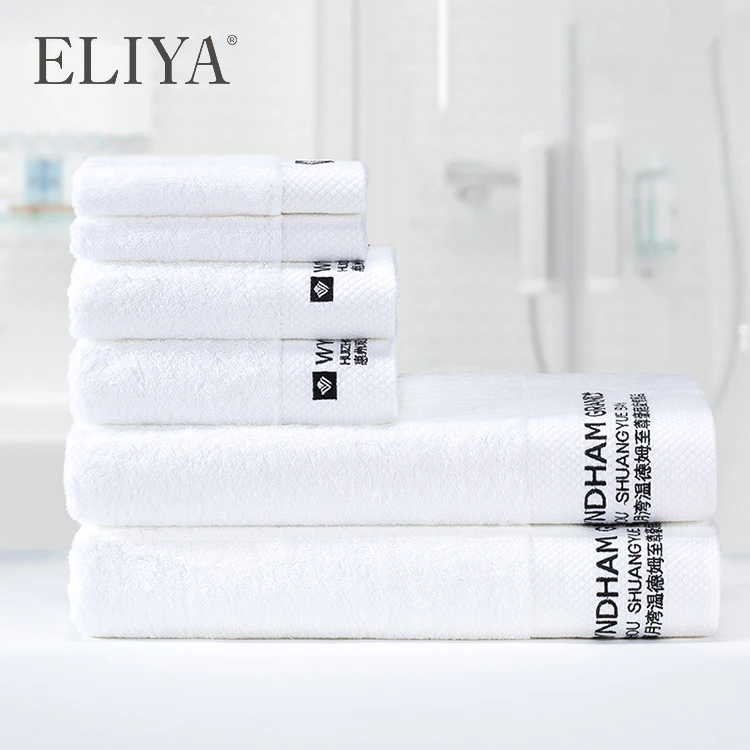 

ELIYA Hotel Custom Towels White 100% Cotton Hand Face Bath Towel Setwith Logo/Embroidery Towel
