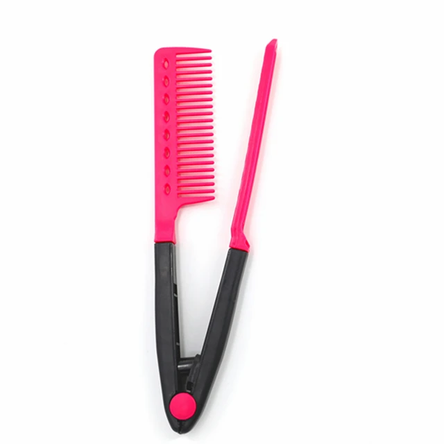 

Plastic V comb hair health care comb for woman hair, Pink,blue