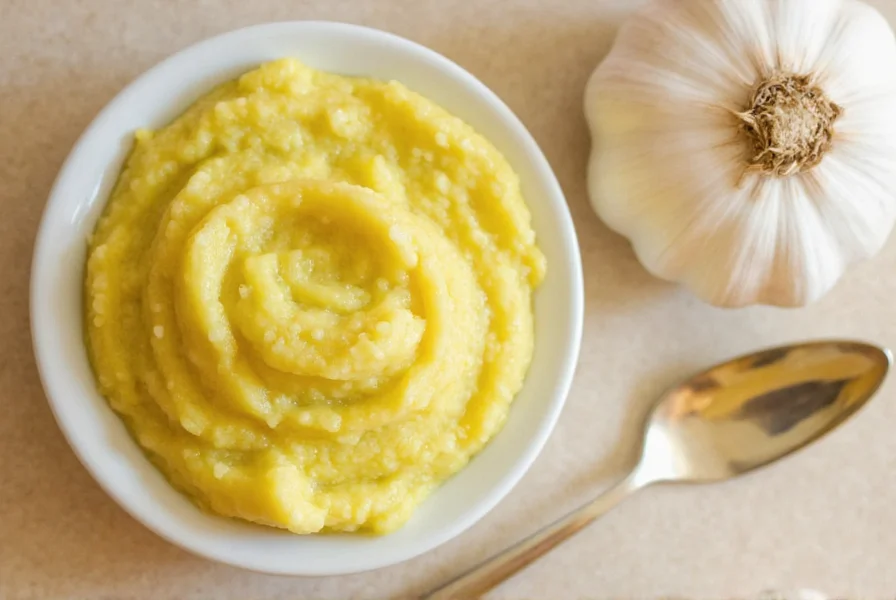 Step-by-step process of making ginger and garlic paste in food processor with fresh ingredients