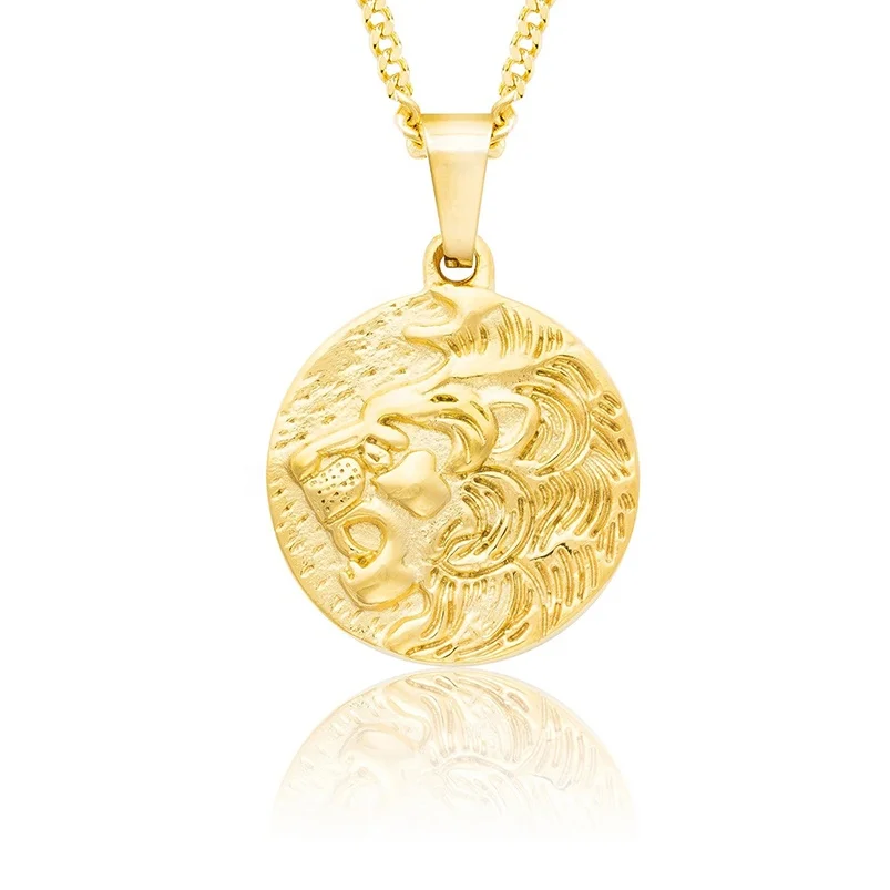 

2020 stainless steel chunky curb chain lion jewellery 925 silver necklace for man