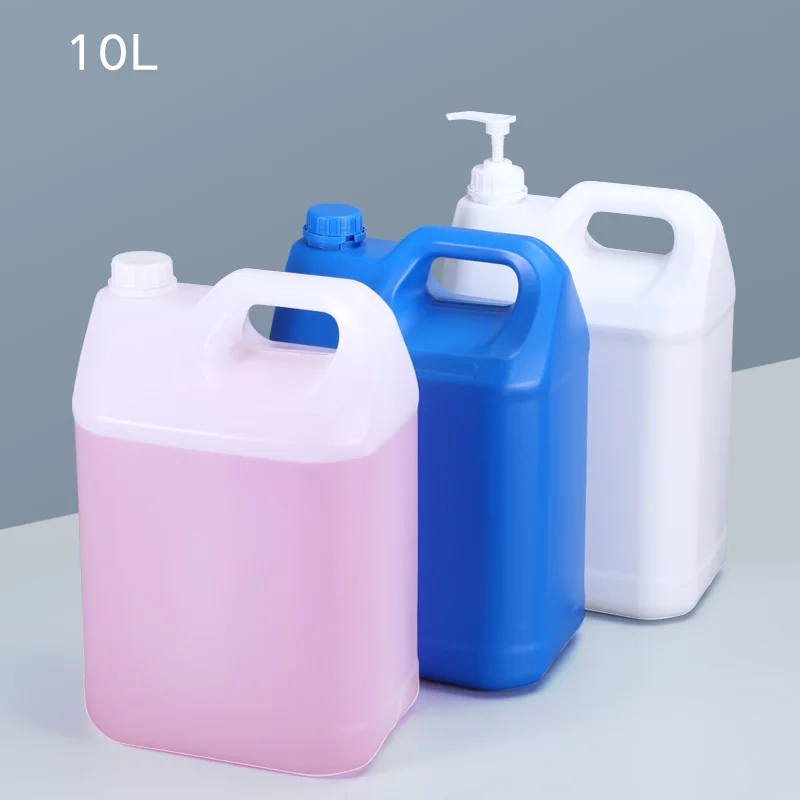 10L Large Laundry Detergent HDPE Plastic Pump Empty Bottle for Car