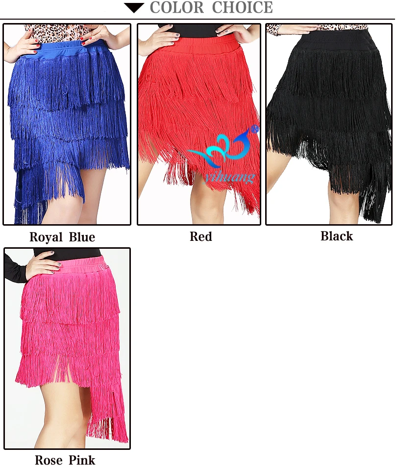Cheap Price Hot Girls Tassels Salsa Dance Skirt Dancing Costume For