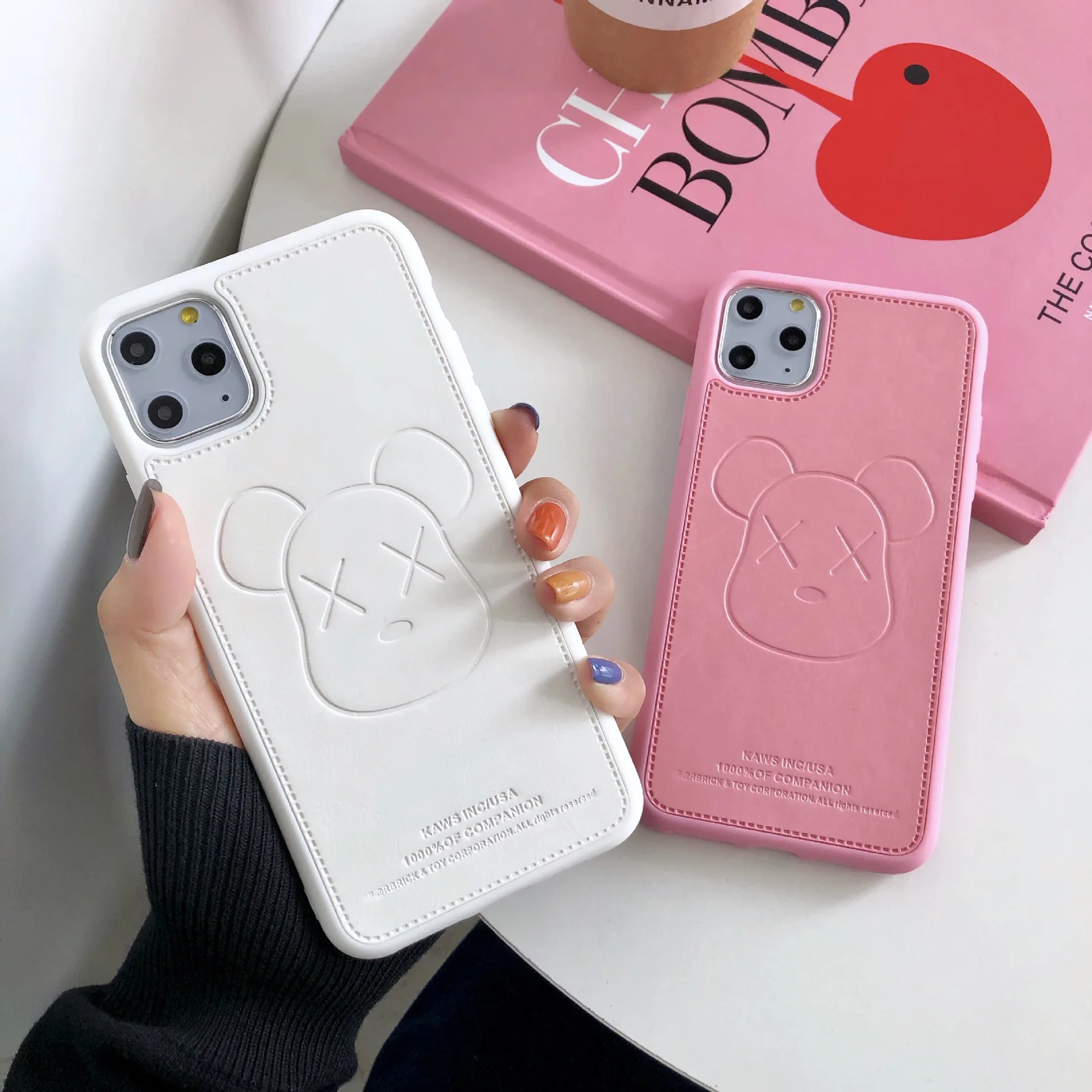 

Phone case chain Bear mobile phone case For iphone xsmax pu case