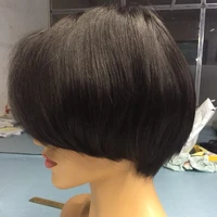 

100% human Remy hair lace front pixie cut short hair wig for women