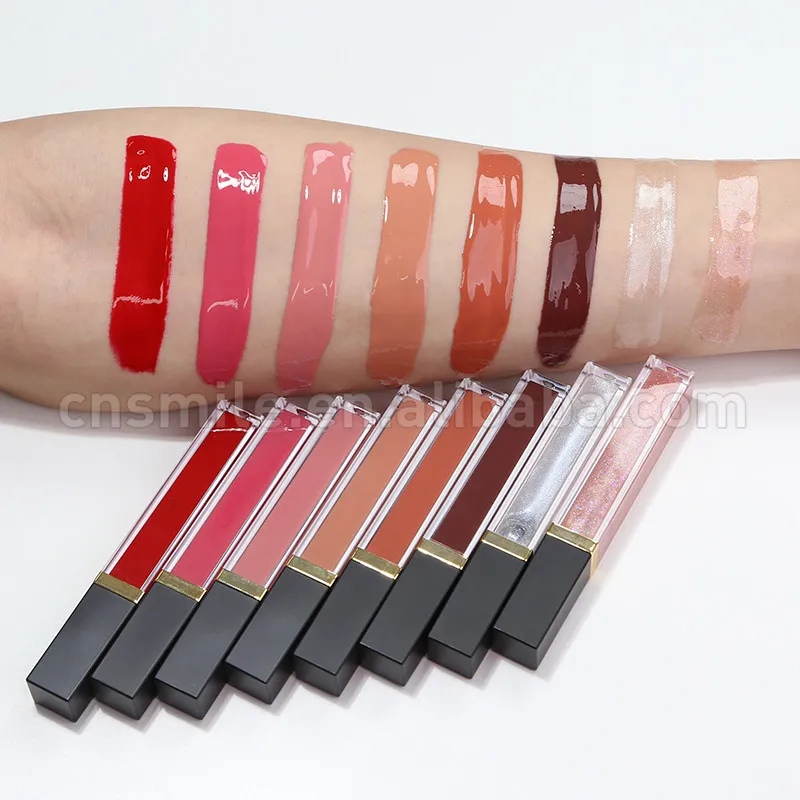 

RTS607 Pigmented Lip Gloss Private Label Plumper Glossy Customize Packaging Logo Lip Gloss Vendor Glitter Wholesale With Low Moq, 8 colors