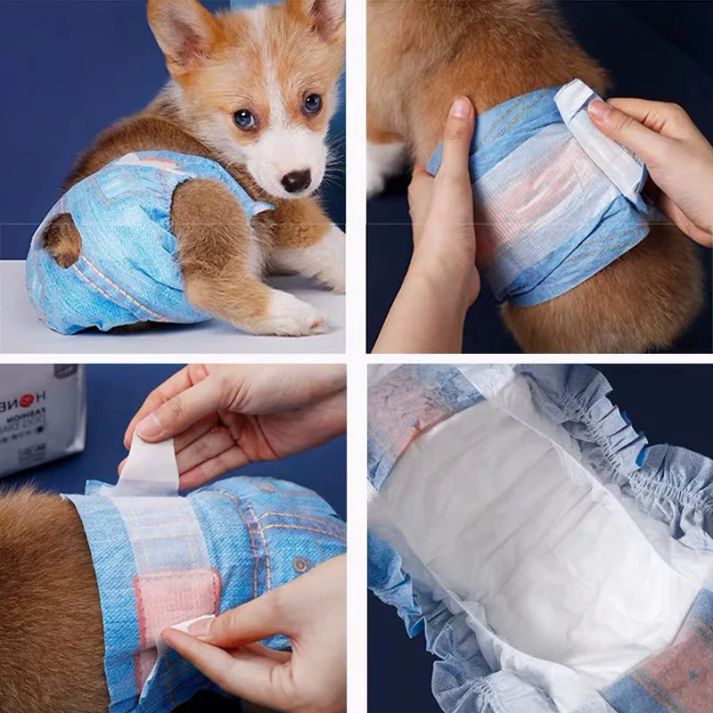 12pcs/包的大小宠物狗尿布垫高吸收性狗尿布造