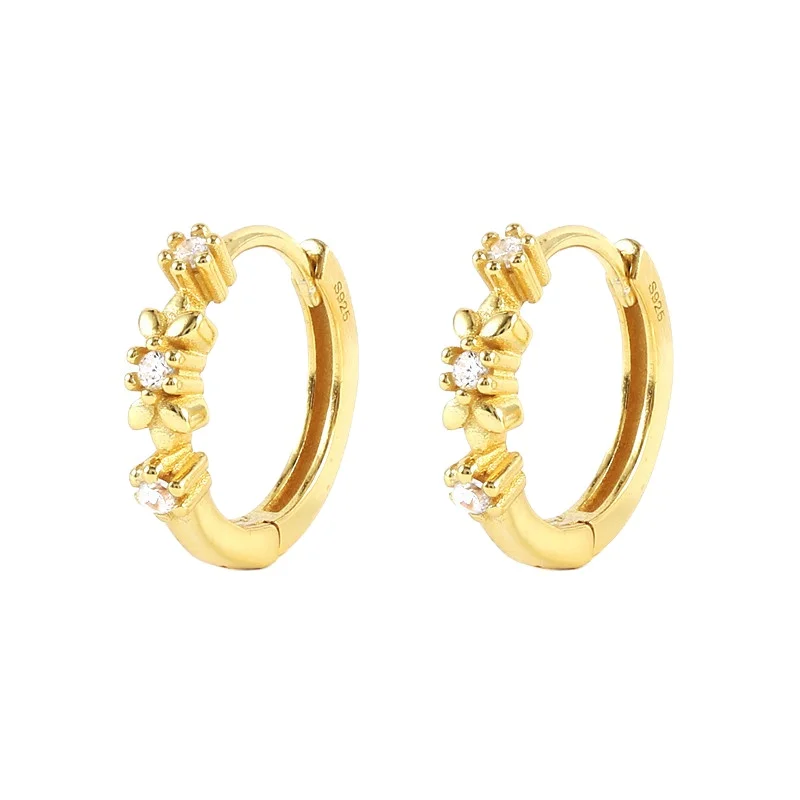 

Joolim 925 Sterling Silver Luxury Micro Pave CZ Hoop Earring 925 Silver Jewelry