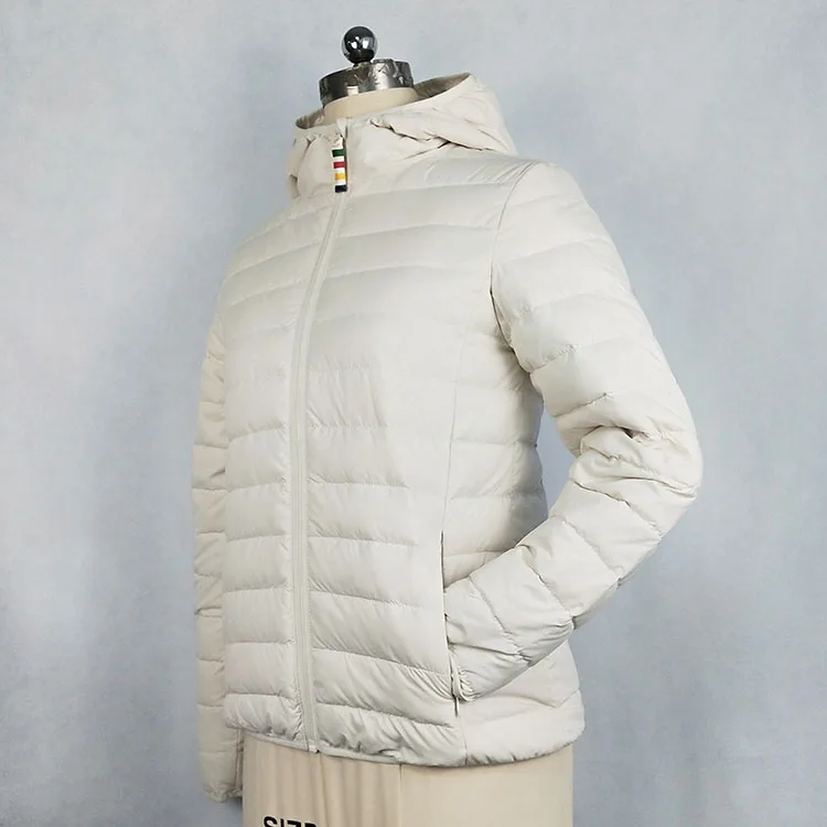 

For Sale Women Ski Wear High Quality Cheap Feather Down Filling Jacket White Color