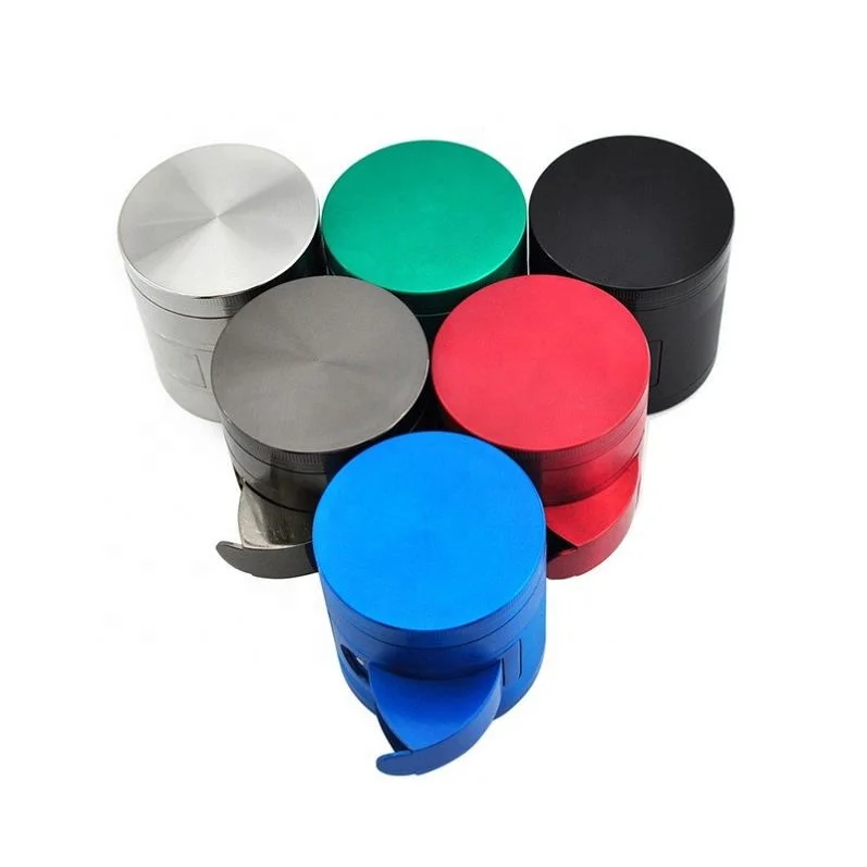 

Wholesale 4-piece Dry Herb Grinder Diameter  Zinc Alloy Side opening Cigarette Grinder Metal Grinder jhcentury, Picture