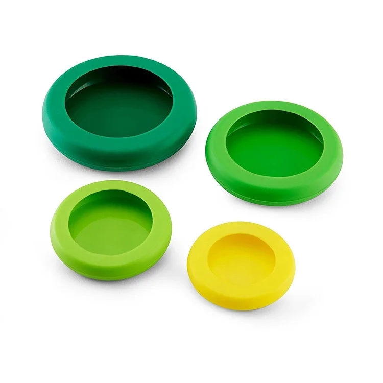 

4Pcs Multifunction Fruit Cover Round Silicone Stretch Lids Vegetable Fruit Saver Fresh Keeping Food Cover, Custom color