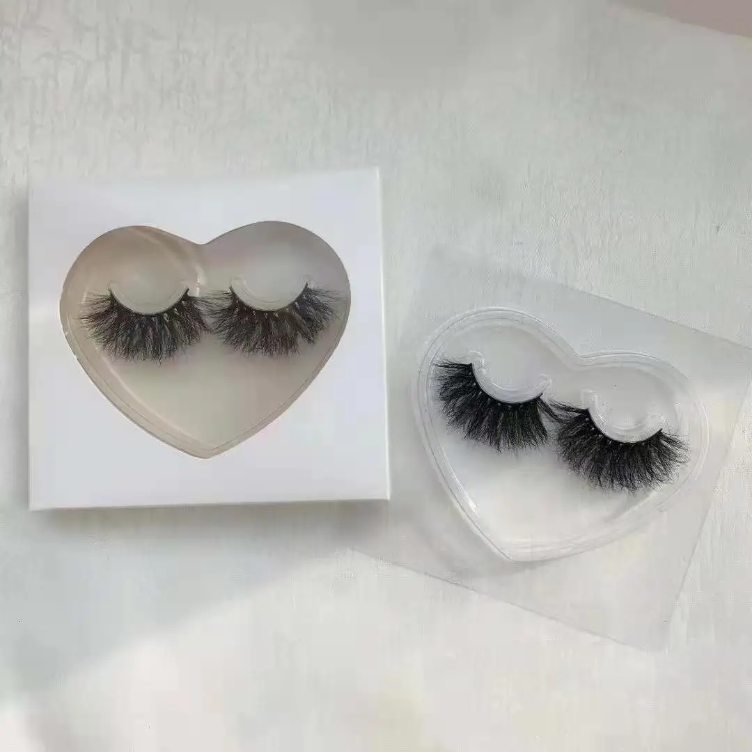 

Factory wholesale price 25mm 3d mink eyelashes real siberian mink 25mm lashes with customize packaging box, Black