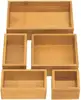 5-Piece Bamboo Storage Box Set, 18x10