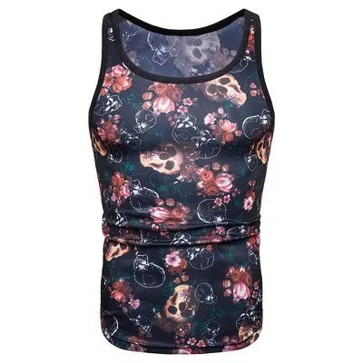 

2021 summer new men's vest men's slim fancy men's sports vest, Photo color