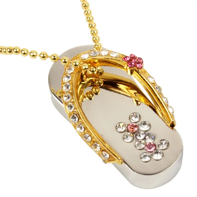

metal jewelry krystall Diamond slippers shoe USB Thumb Drive for amazon ebay resellers
