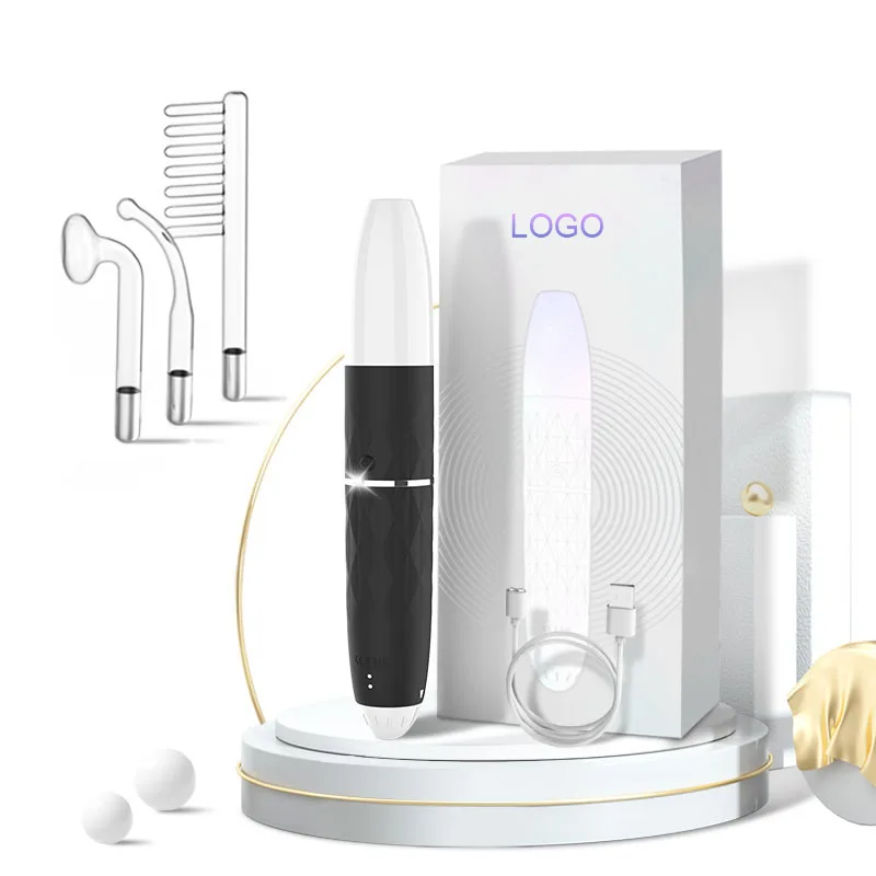 Microcurrent Portable Home Use USB Rechargeable Cordless High Frequency Facial Wand Beauty and Skincare Wrinkle Reducing Device