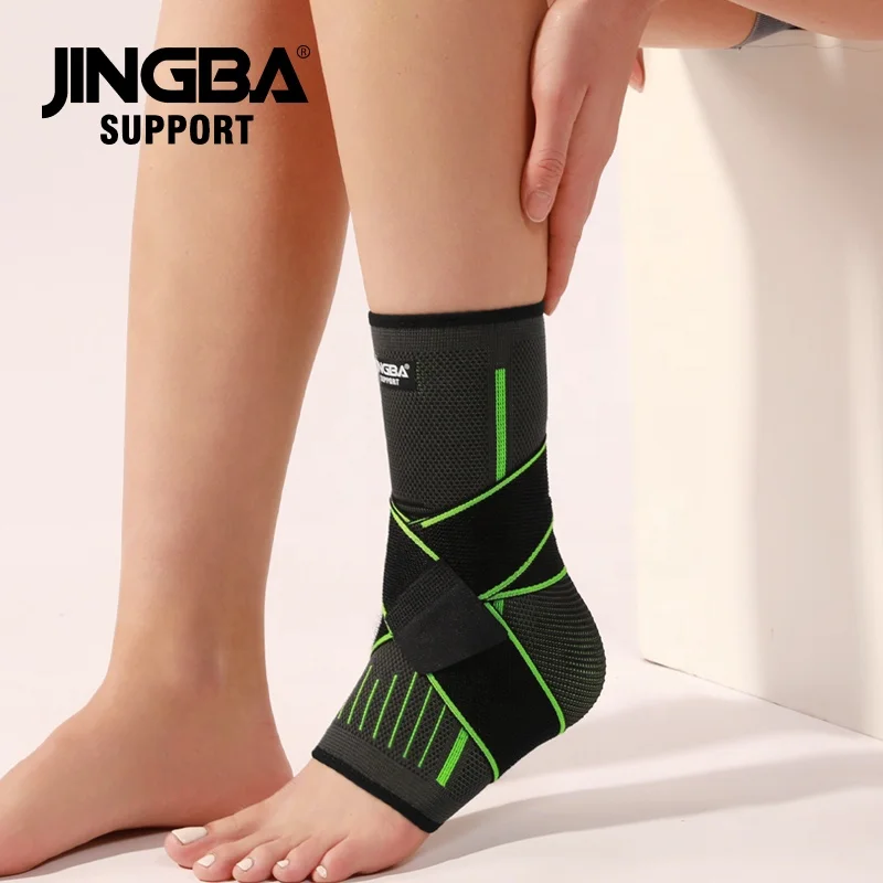 JINGBA Low Price Marketing  Hot Sale Sports Ankle Support Sleeve Basketball Running Compression Ankle Brace for Sprained Ankle