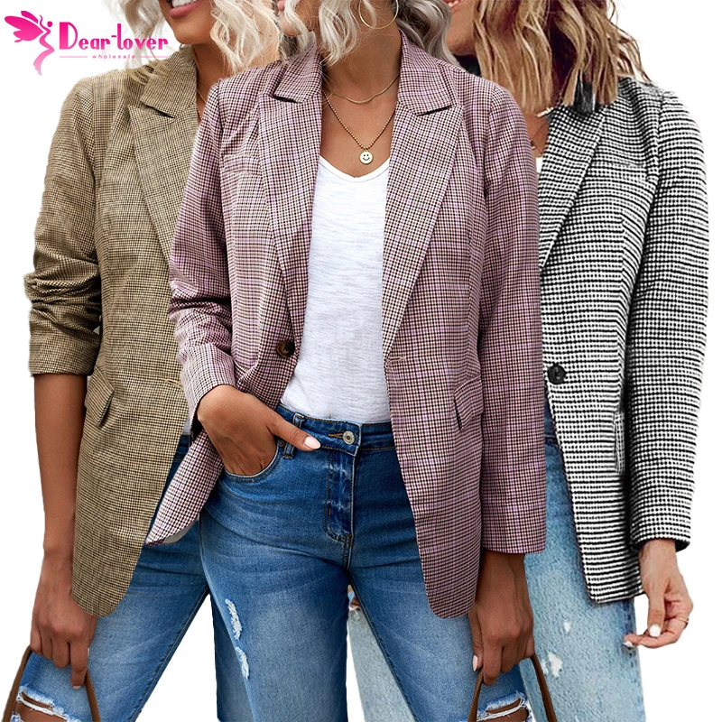 

2021 Autumn Cut Out Elegant Female Tweed Jacket Femme Ladies Women Blazer