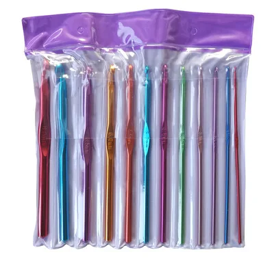 

Knitting tools sweater needle seven color alumina crochet length 15CM 12pcs a set, Mix