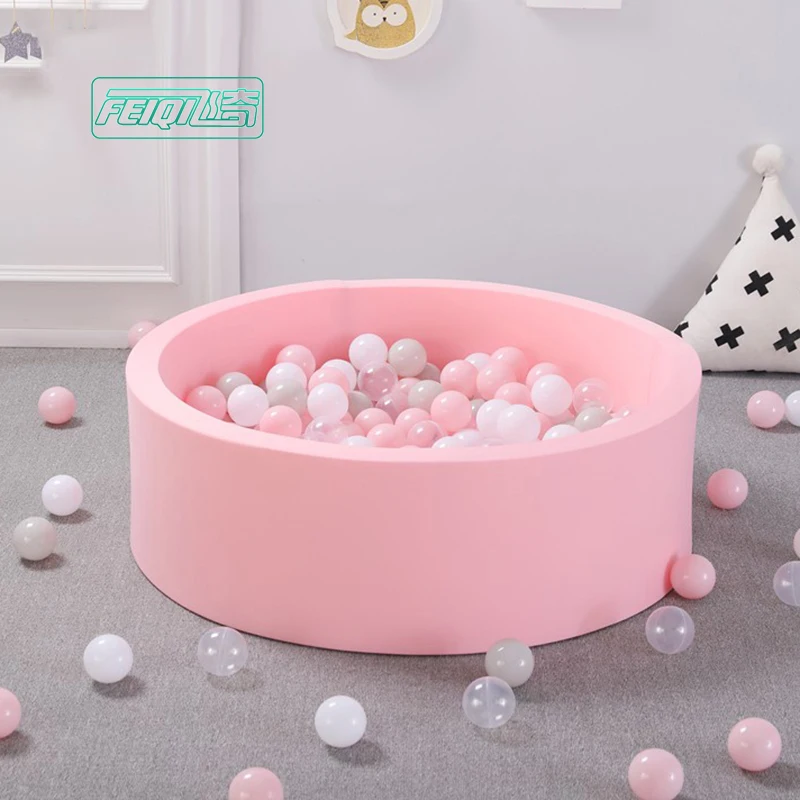 

Feiqitoy High quality Customized Kids Colorful Soft Ocean Pool For Kids Indoor Playground Play Ball Pit, Pink/blue/gray