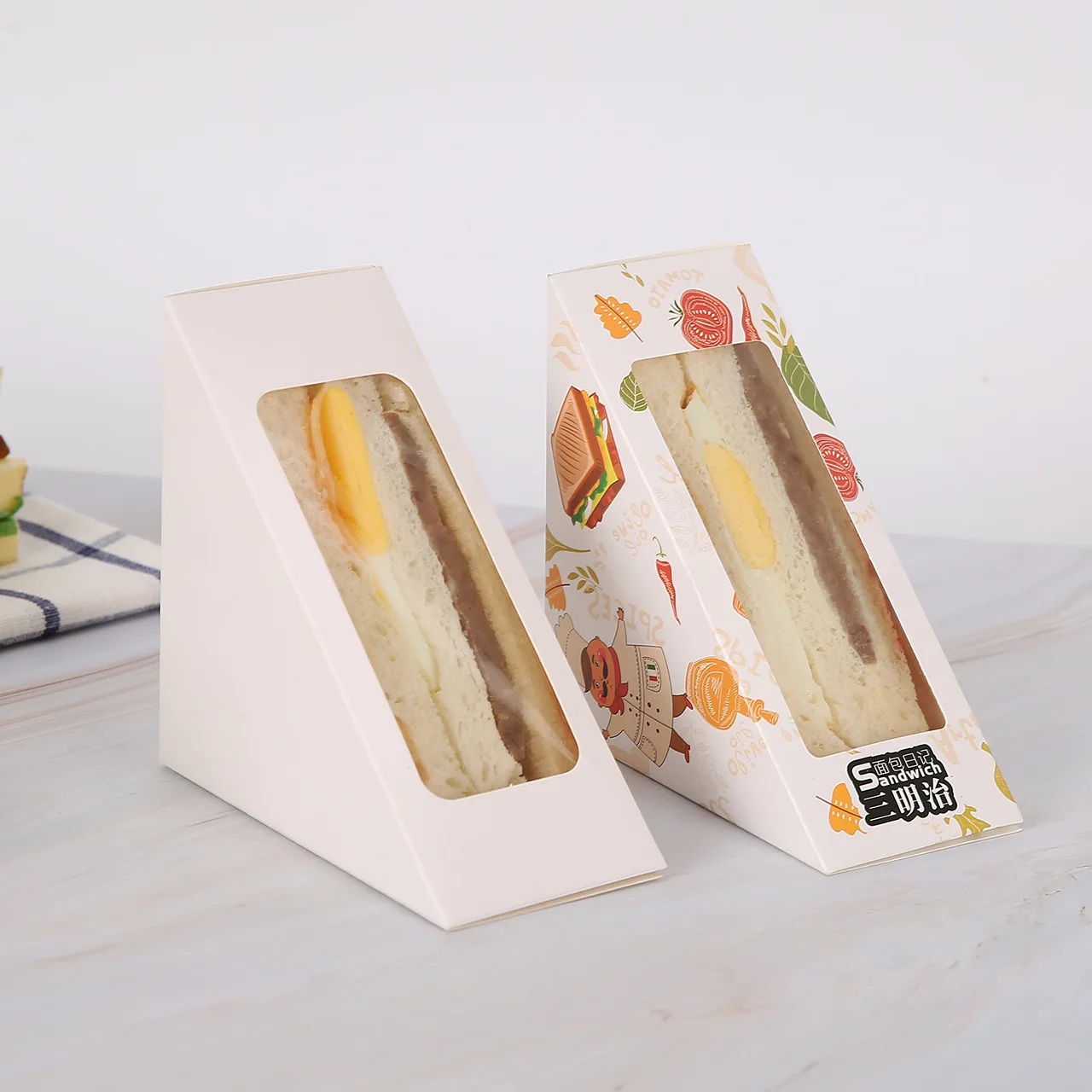 Disposable Eco-friendly Paper Sandwich Package - Buy Eco-friendly Paper ...