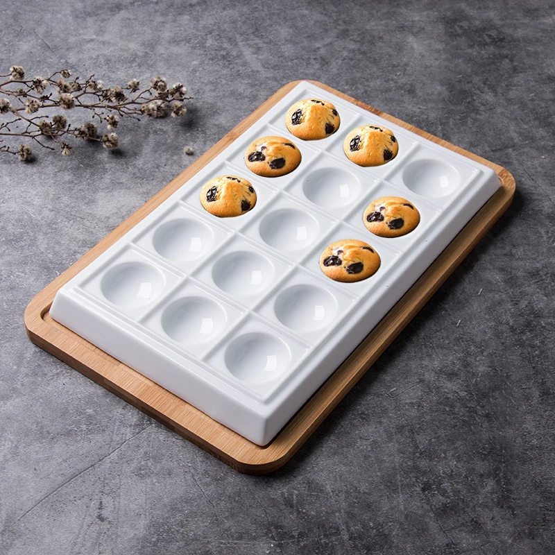 

Non Stick high temperature heat-proof white ceramic 15cups mini muffin cake baking mold tableware oven safe wholesale pan, White color