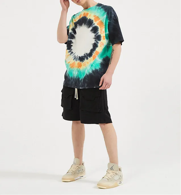 

Blast Tie Dye Loose Short Sleeve T-shirt for Men, Accept customized colours