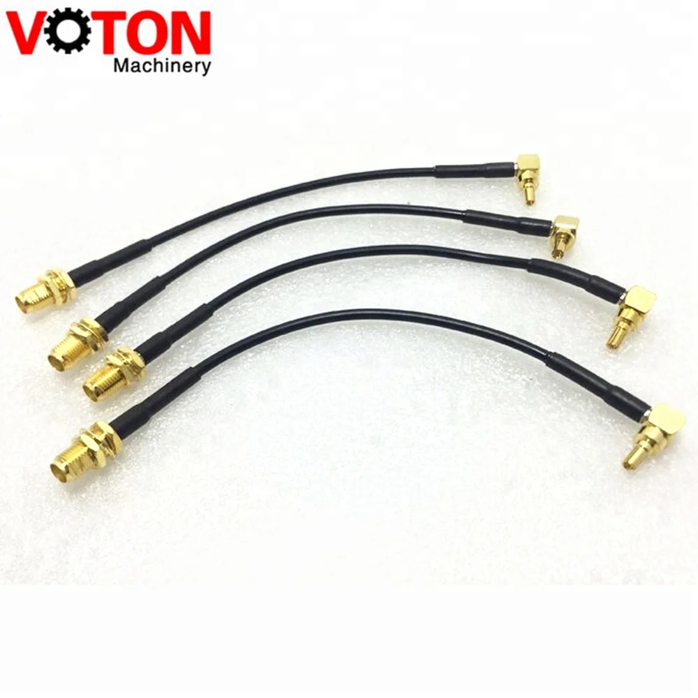 RG174 pigtail cable crc9 male RA  to sma female bulkhead connector rf cable feeder cable assembly supplier