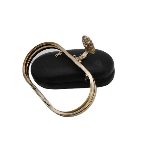 

Personality metal clutch bag frame gold hardware bag accessories with shell box evening bag, As show