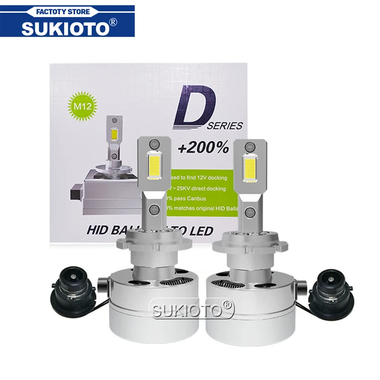 

SUKIOTO 2PCS D1S D2S D2R D3S D4S D5S D8S Car LED Headlight Bulb 20000LM 90W High Bright Canbus LED Headlight Lamp For All Car