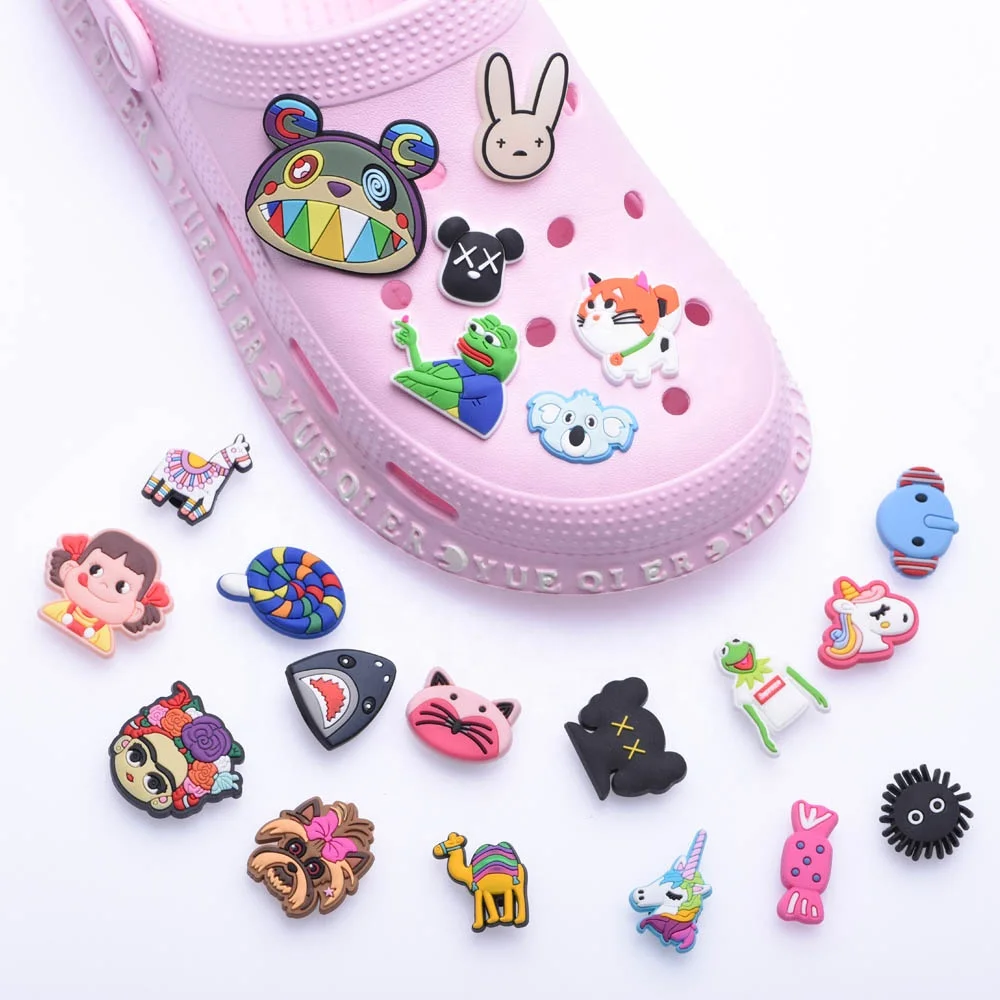 

Design PVC Rubber Clog Pins Shoe Charms Buckles Accessories Decorations For Clog Shoes