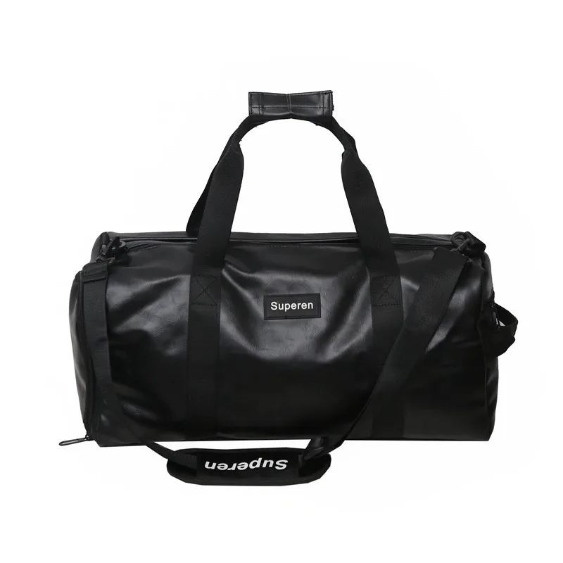 

New style portable letter travel PU waterproof men's and women's sports fitness short-distance light luggage bag