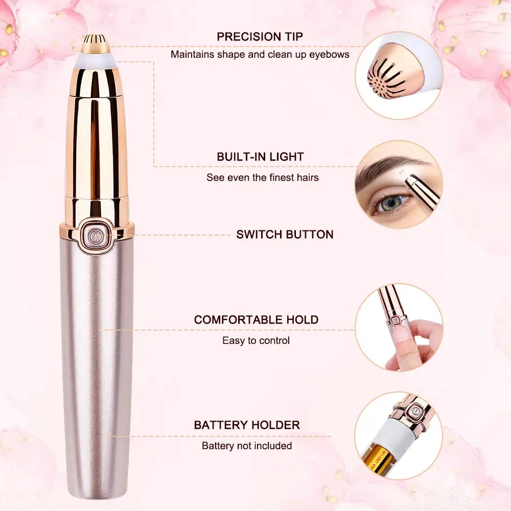 Eyebrow Hair Remover,Electric Eyebrow Trimmer Epilator For Women Painless Eyebrow Razor With
