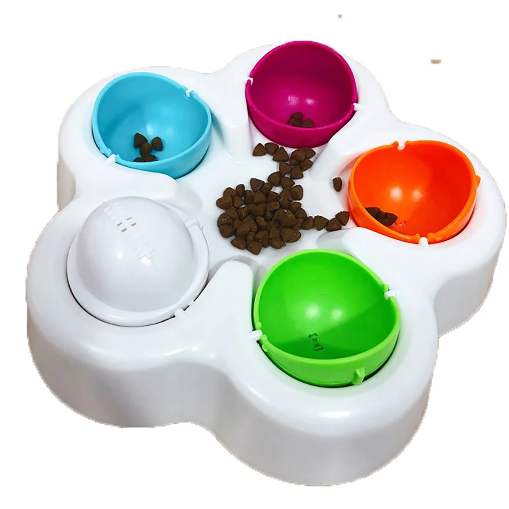 

New Design 360 Degree Rotatable Pet Training Automatic Dog Chasing Toy For Slow Food Feeding Bowl Stocked, As pictures